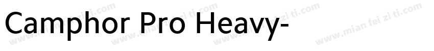 Camphor Pro Heavy字体转换